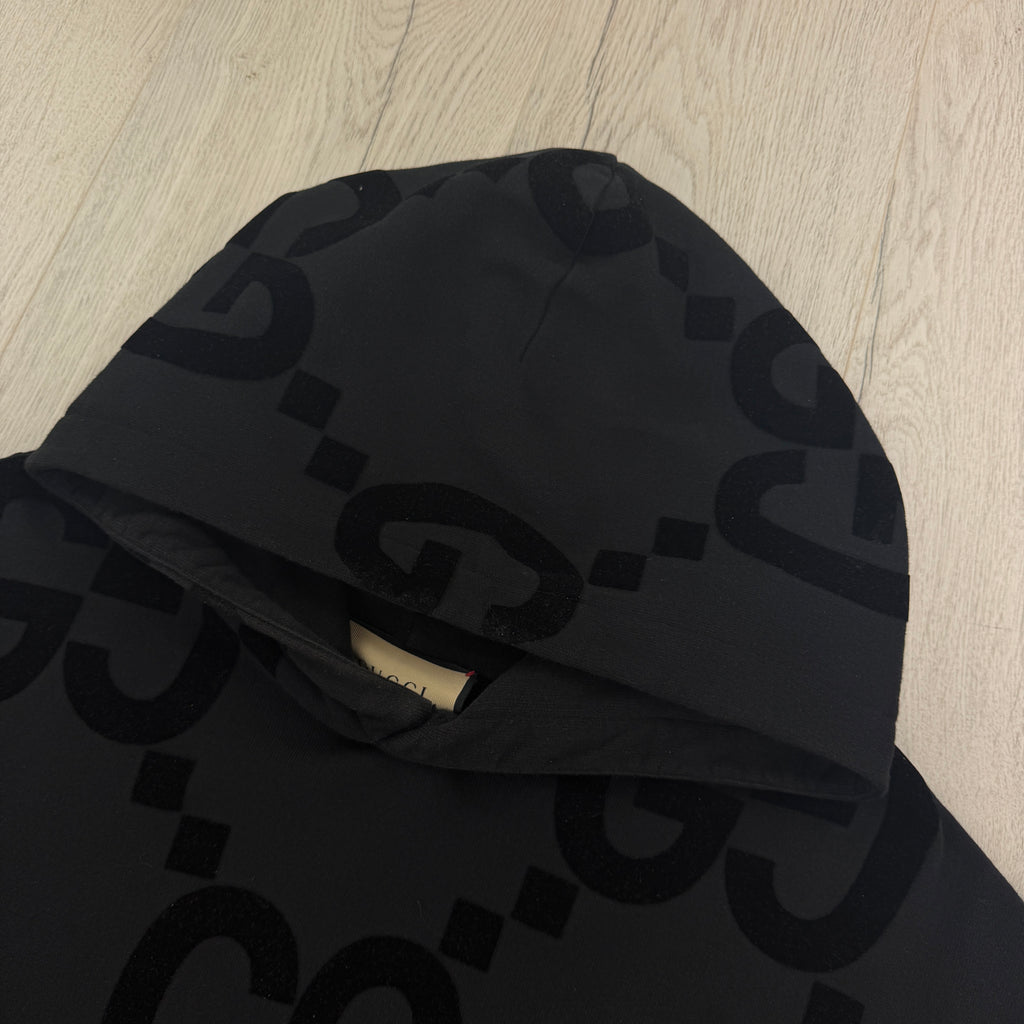 Gucci Men’s Black GG Jacquard Full Hooded Tracksuit - Large