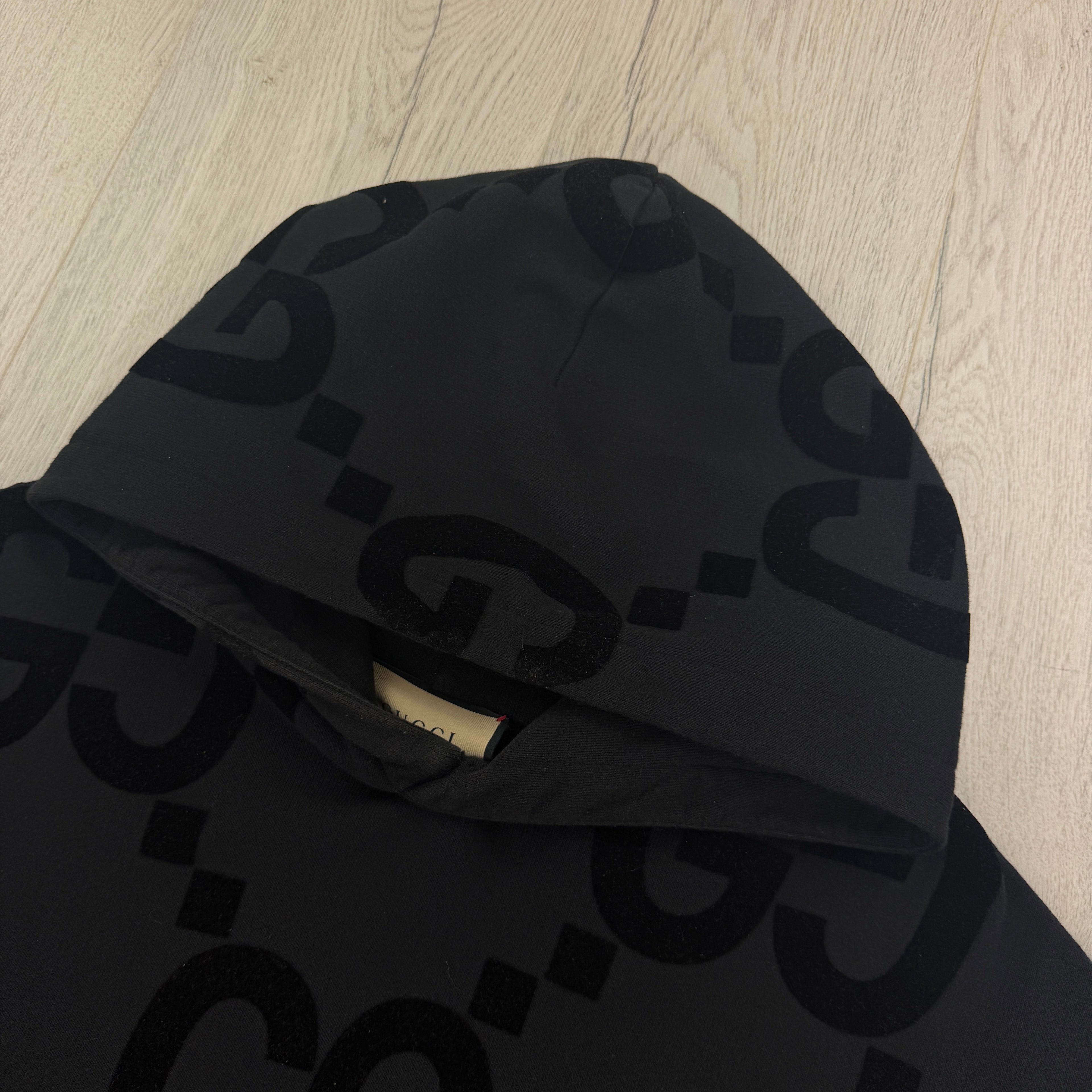 Gucci Men’s Black GG Jacquard Full Hooded Tracksuit - Large