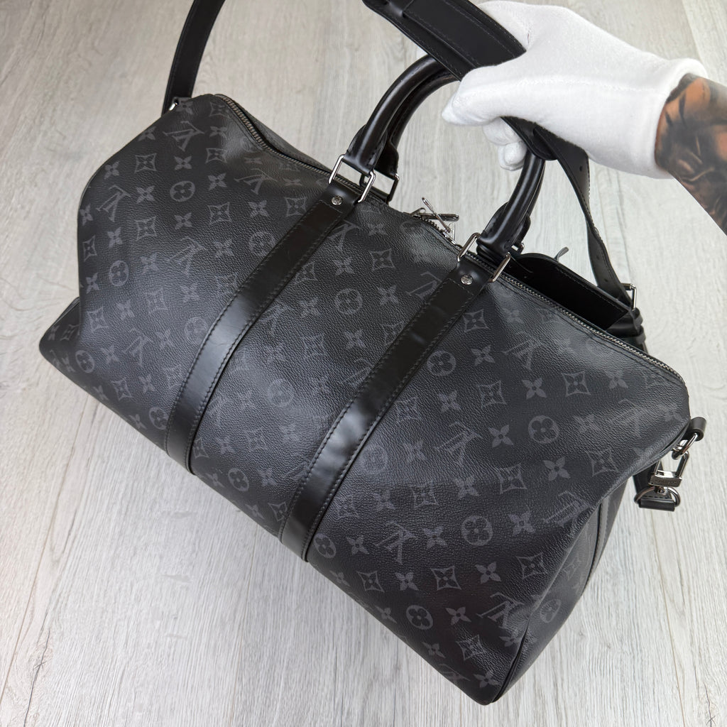 Louis Vuitton Men’s Black Monogram Keepal Bag - 45
