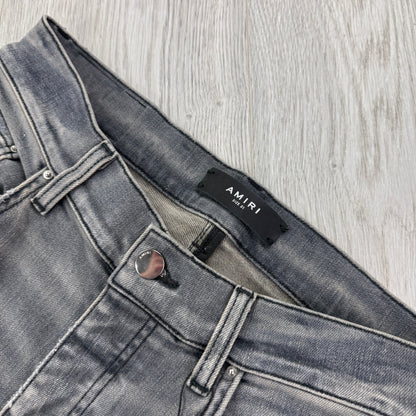 Amiri MX1 Grey Distressed Jeans - Uk 31