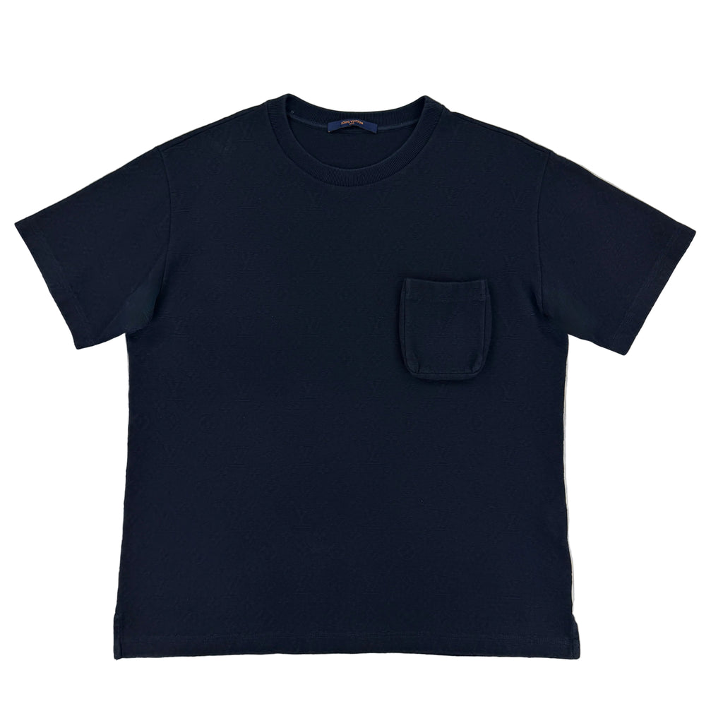 Louis Vuitton Men’s Navy Monogram 3D Pocket T-shirt - Large