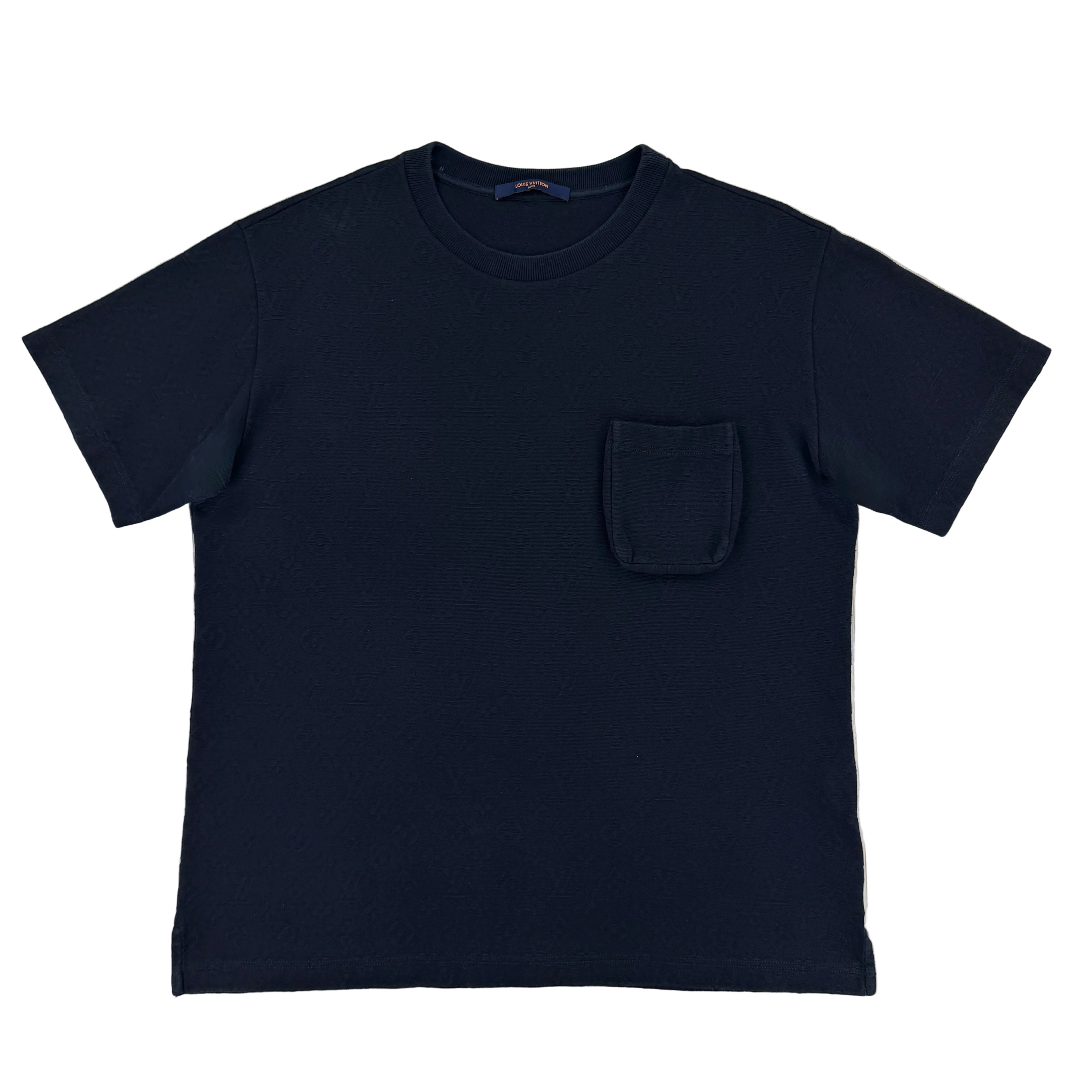 Louis Vuitton Men’s Navy Monogram 3D Pocket T-shirt - Large