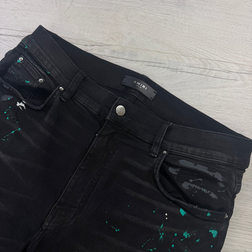 Amiri Men’s Black Ripped Distressed Jeans - Uk 34