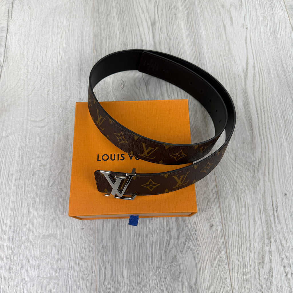 Louis Vuitton Men’s Reversible Brown Monogram / Black 40MM Silver Belt