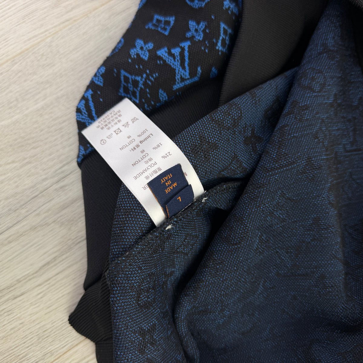 Louis Vuitton Men’s Blue Monogram Zip Up Hoodie - Large (Fits XL)