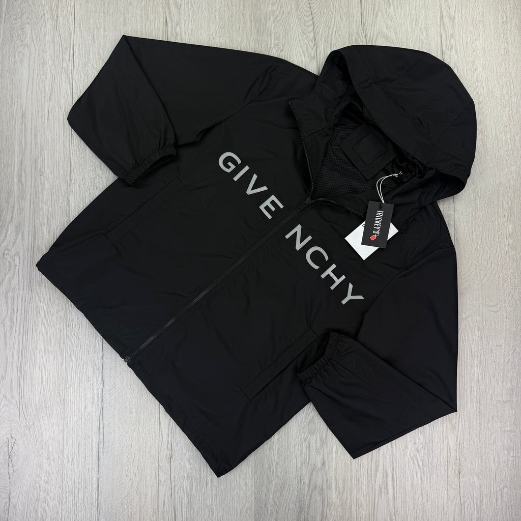 Givenchy Men’s Black Zip-up Windbreaker Jacket - 44