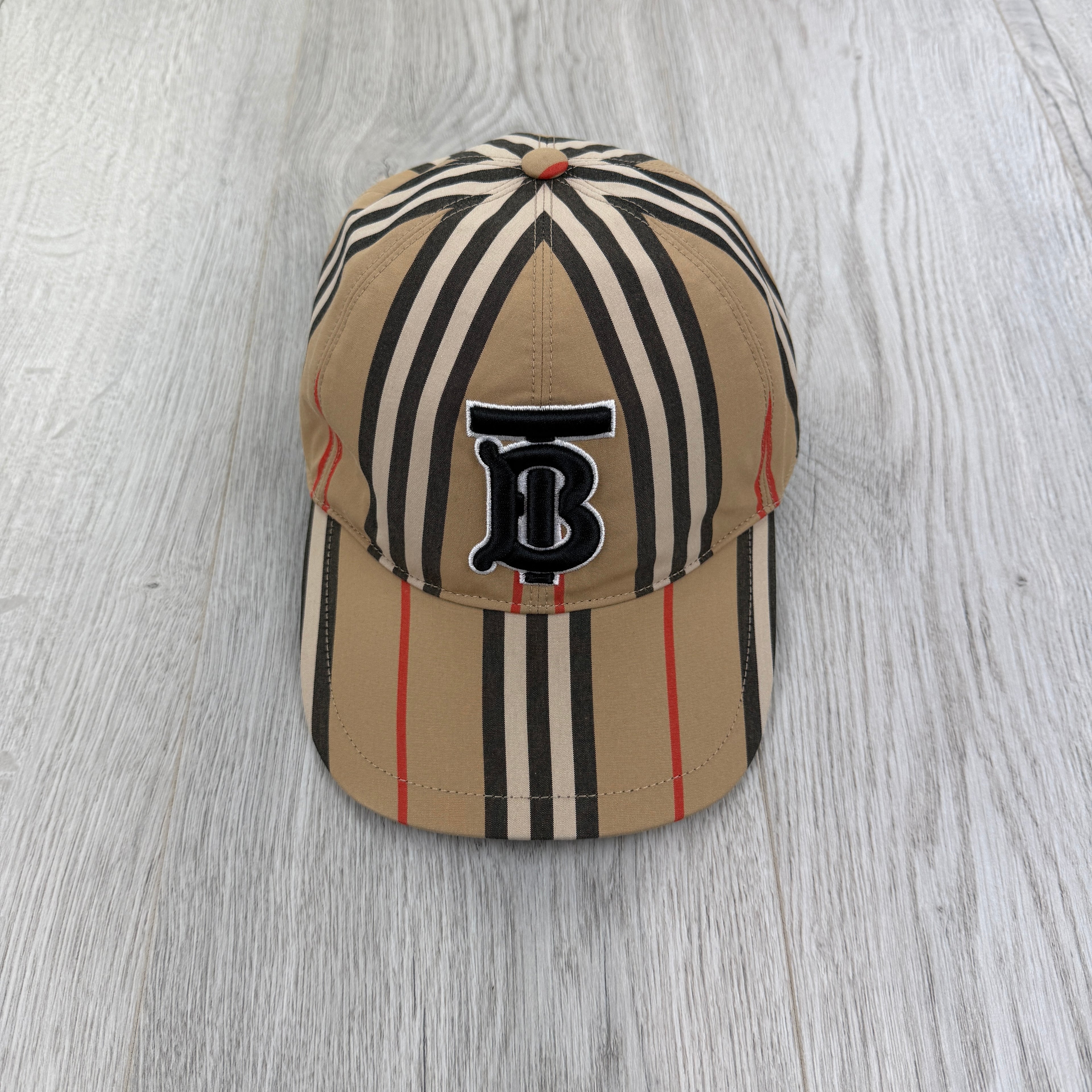 Burberry Men’s Beige BT Logo Baseball Cap - Large