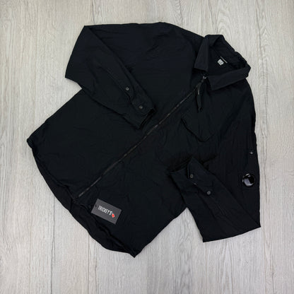Cp Company Men’s Black Zip-up Overshirt Jacket - XL