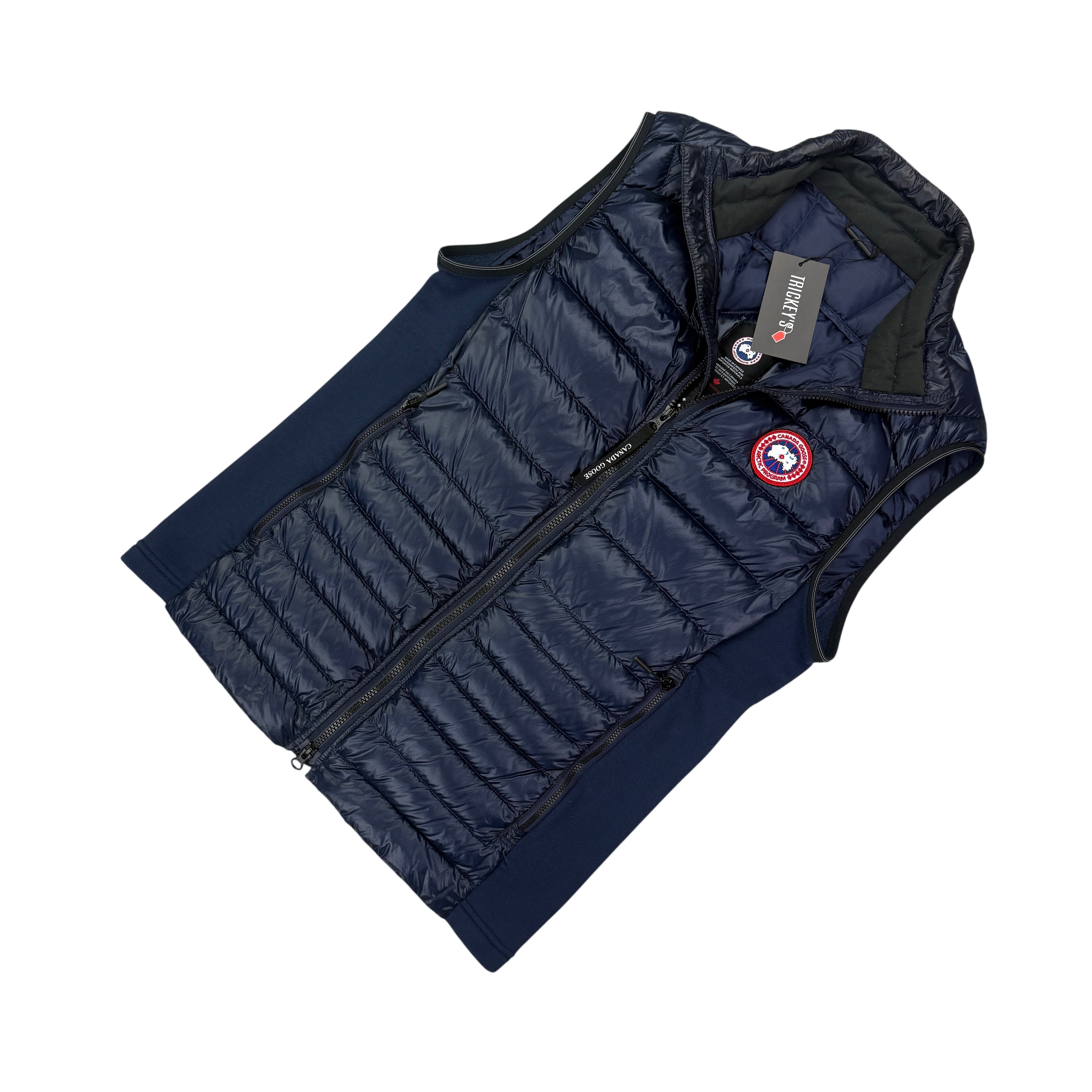 Canada Goose Men’s Navy Zip-up Hybridge Vest Gilet