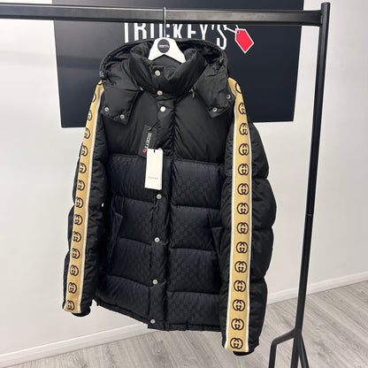 Gucci Men’s GG Jacquard Nylon Padded Down Jacket - Size 50