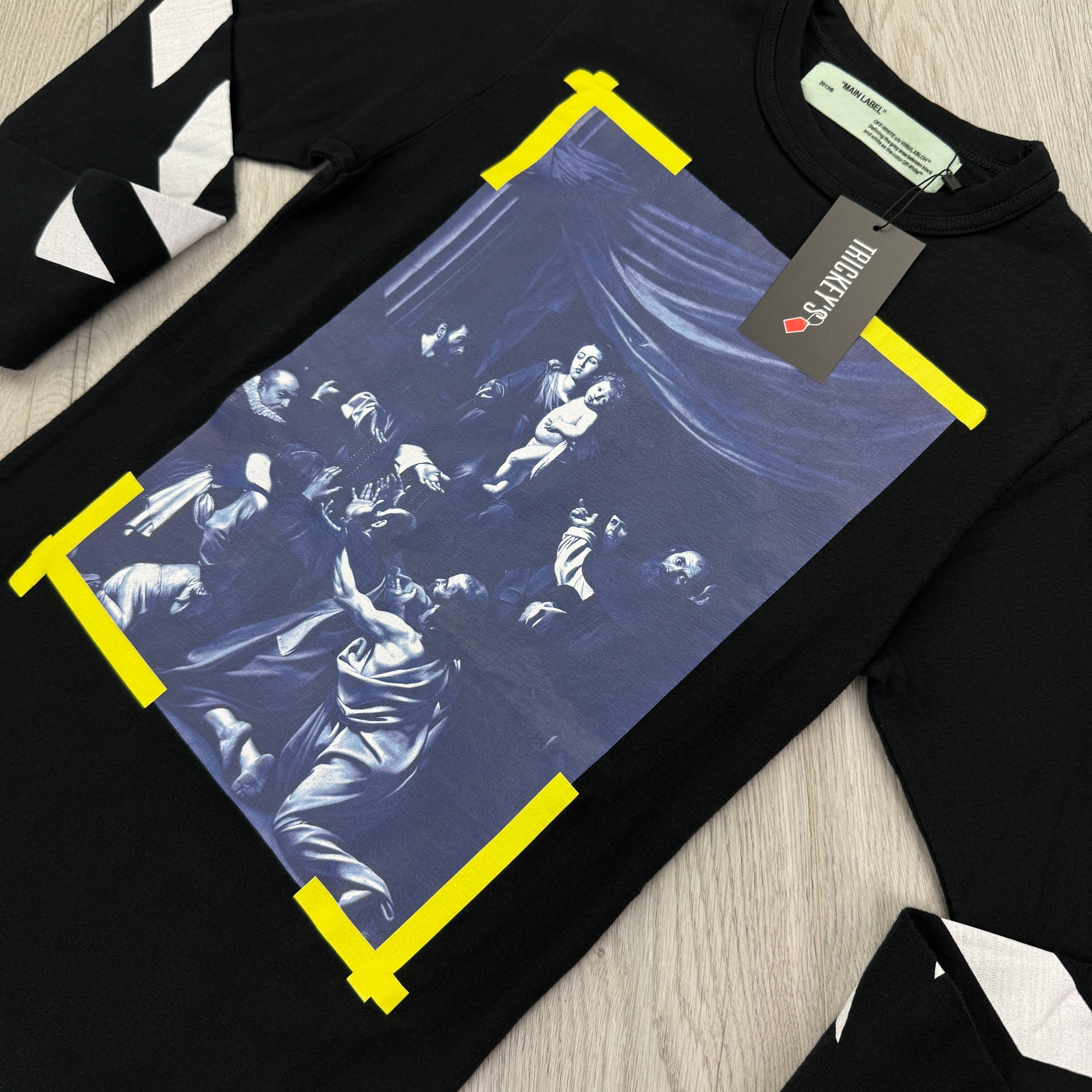 Off White Men’s ‘Seeing Things’ Black Longsleeve T-shirt - XXS