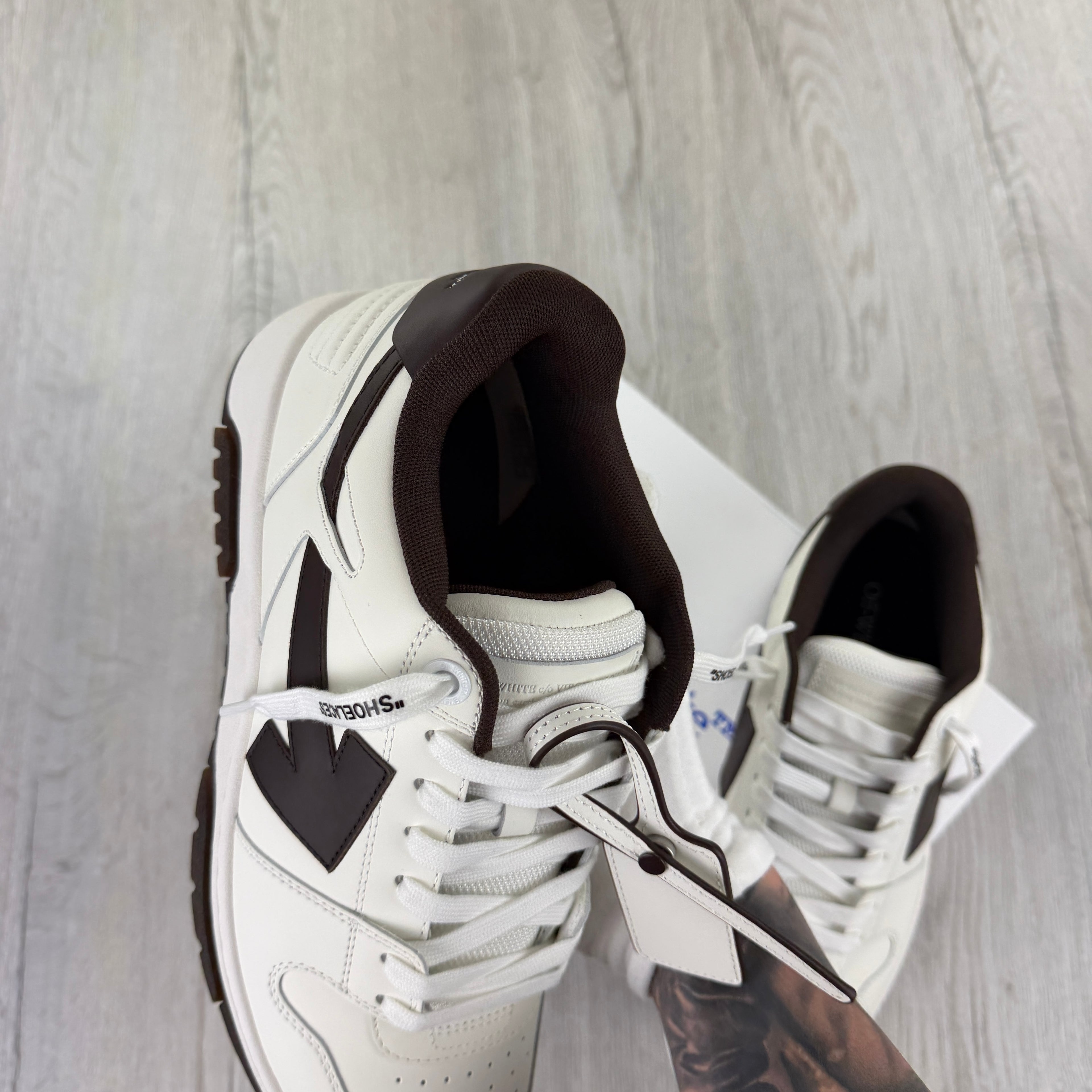 Off-White Men’s Brown & White Low Trainers