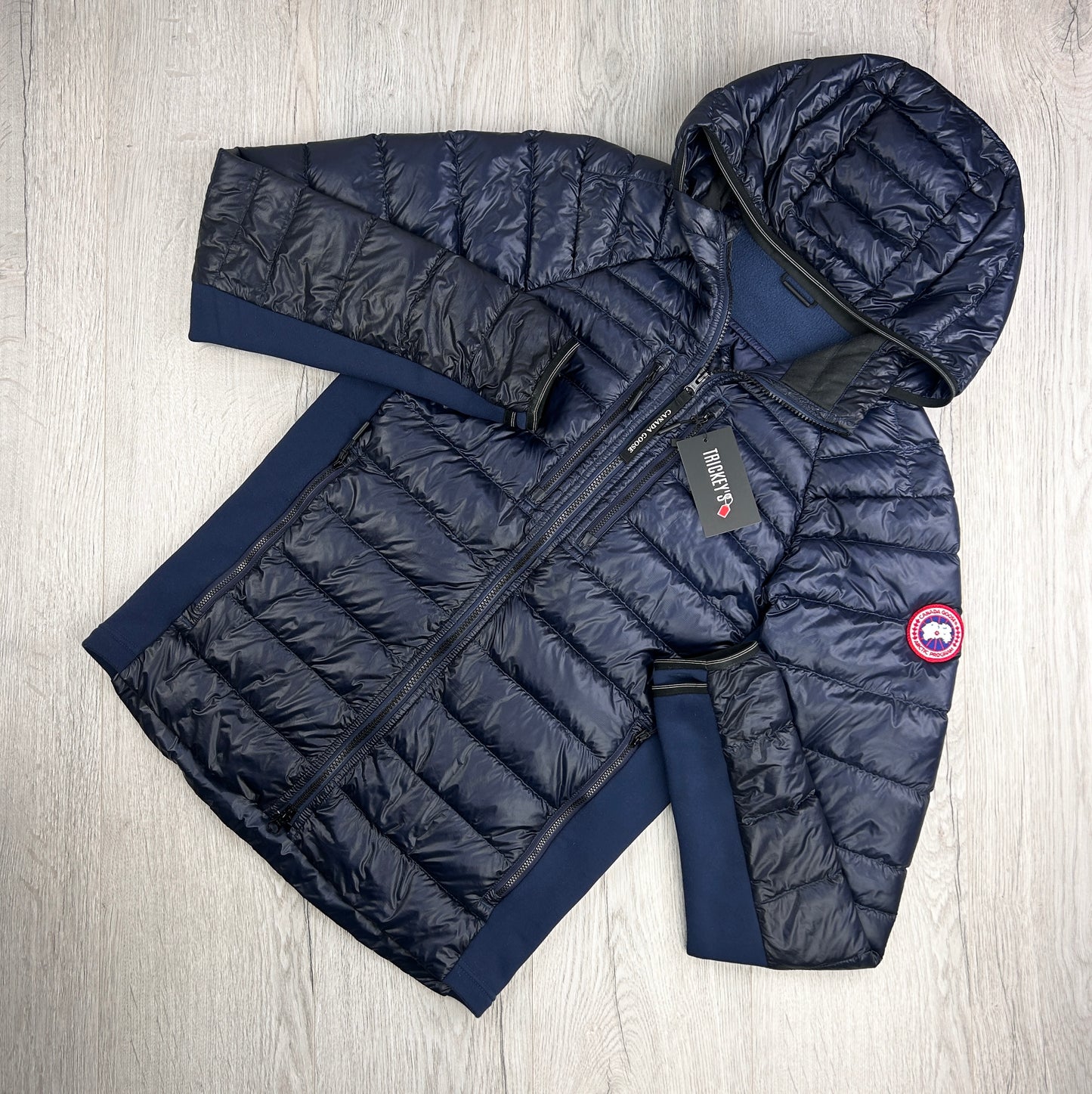 Canada Goose Men’s Navy Zip-up Hybridge Down Jacket - Small