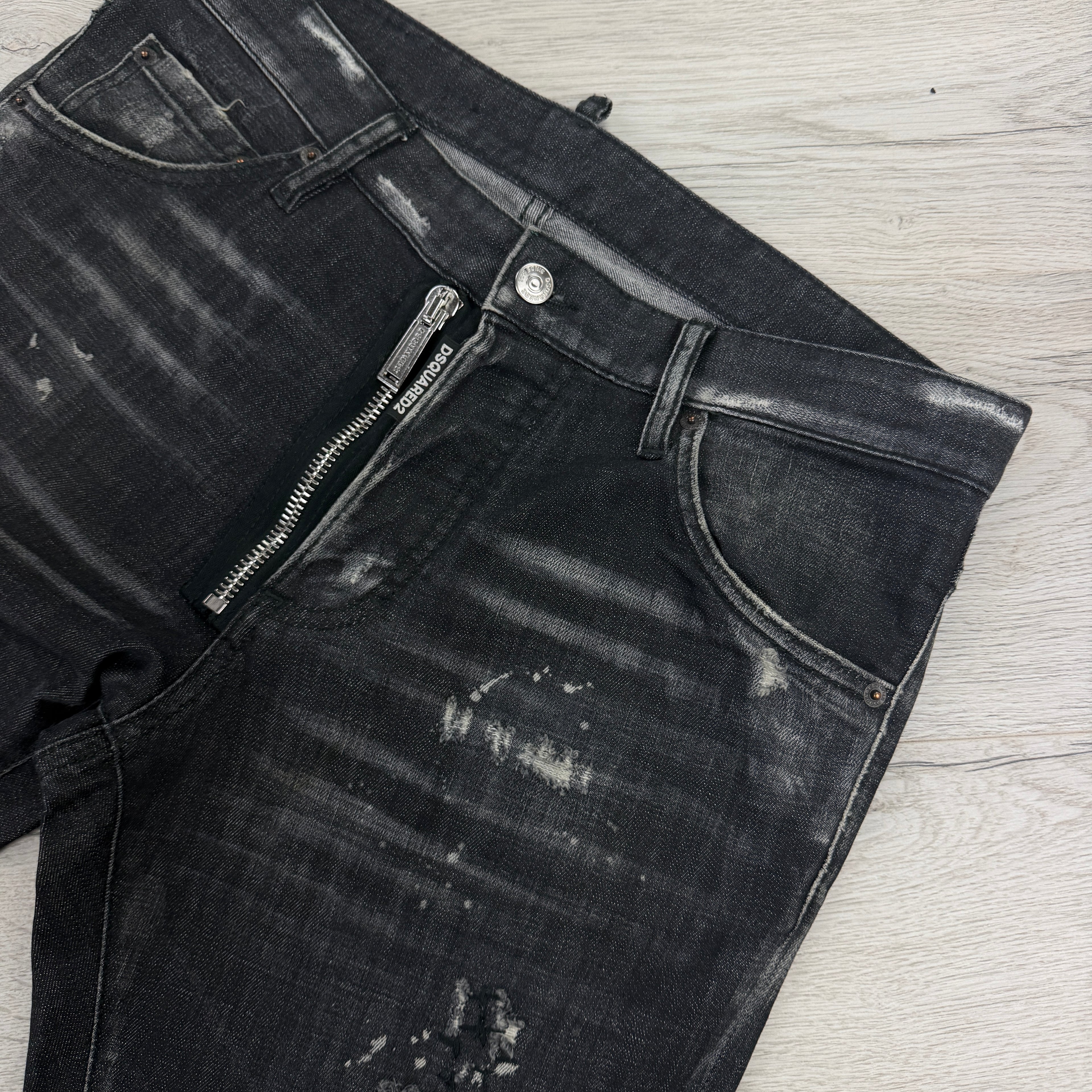 Dsquared2 Men’s Black Distressed Jeans - 48 (Uk 32)