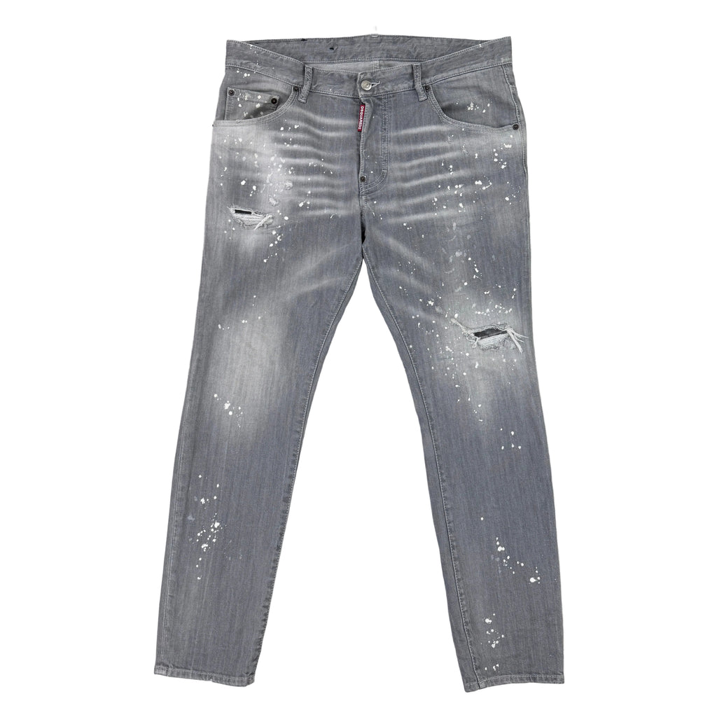 Dsquared2 Men’s Grey Distressed Jeans - 50 (Uk 32/33)