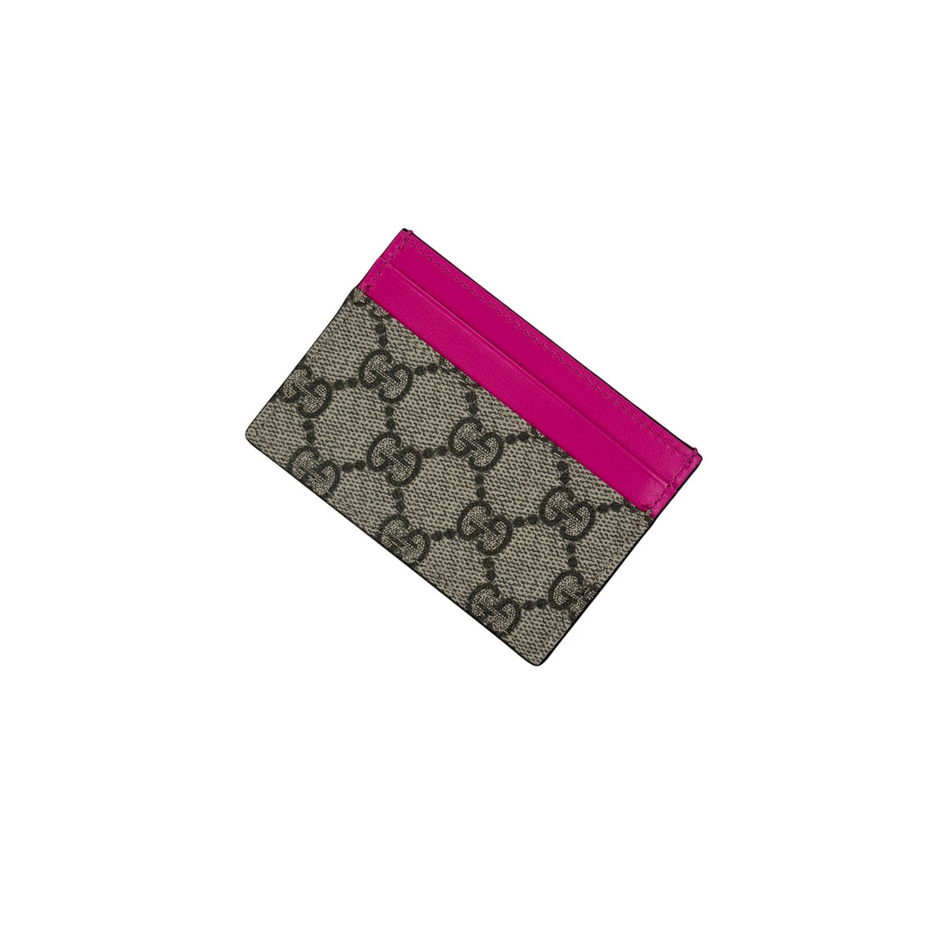 Gucci GG Interlocking Beige Card Holder Pink Edition