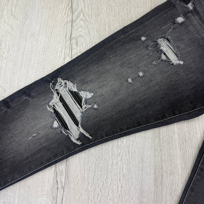 Amiri MX1 Grey Distressed Jeans - Uk 32