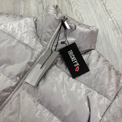 Dior Men’s Silver Oblique Zip-up Down Jacket - 46