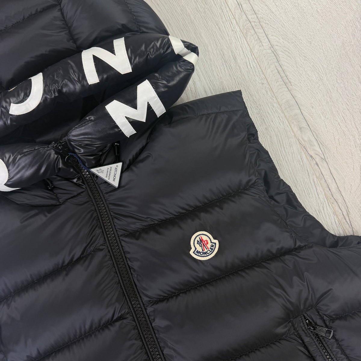Moncler Men’s Black Montreuil Padded Bodywarmer With Hood - Size 4