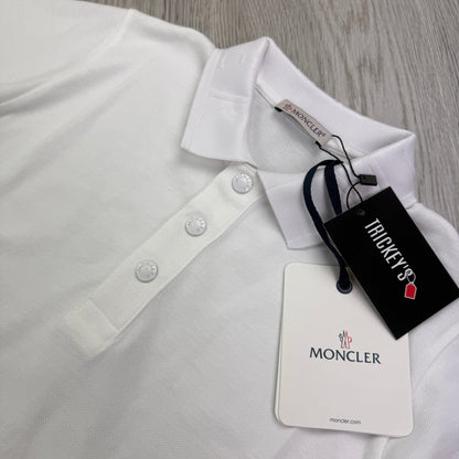 Moncler Boys White Polo Shirt