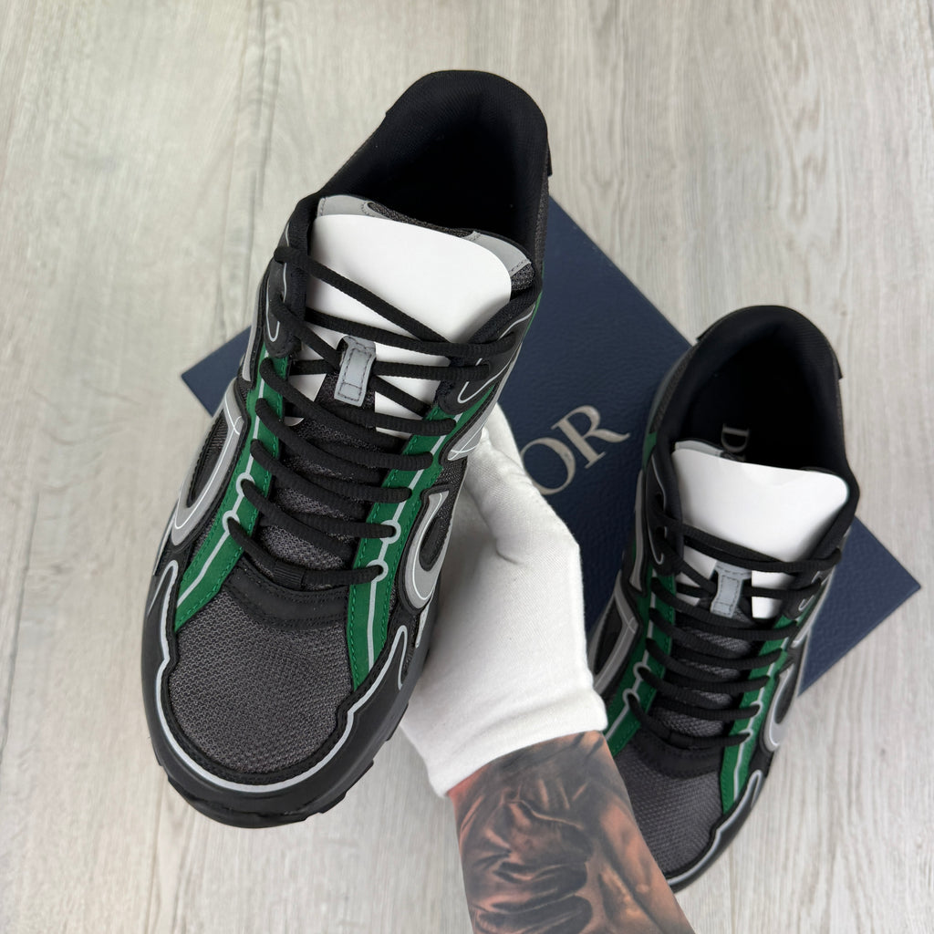 Dior B30 Men’s Black Deep Grey Green Trainers - 42 (Uk 8)