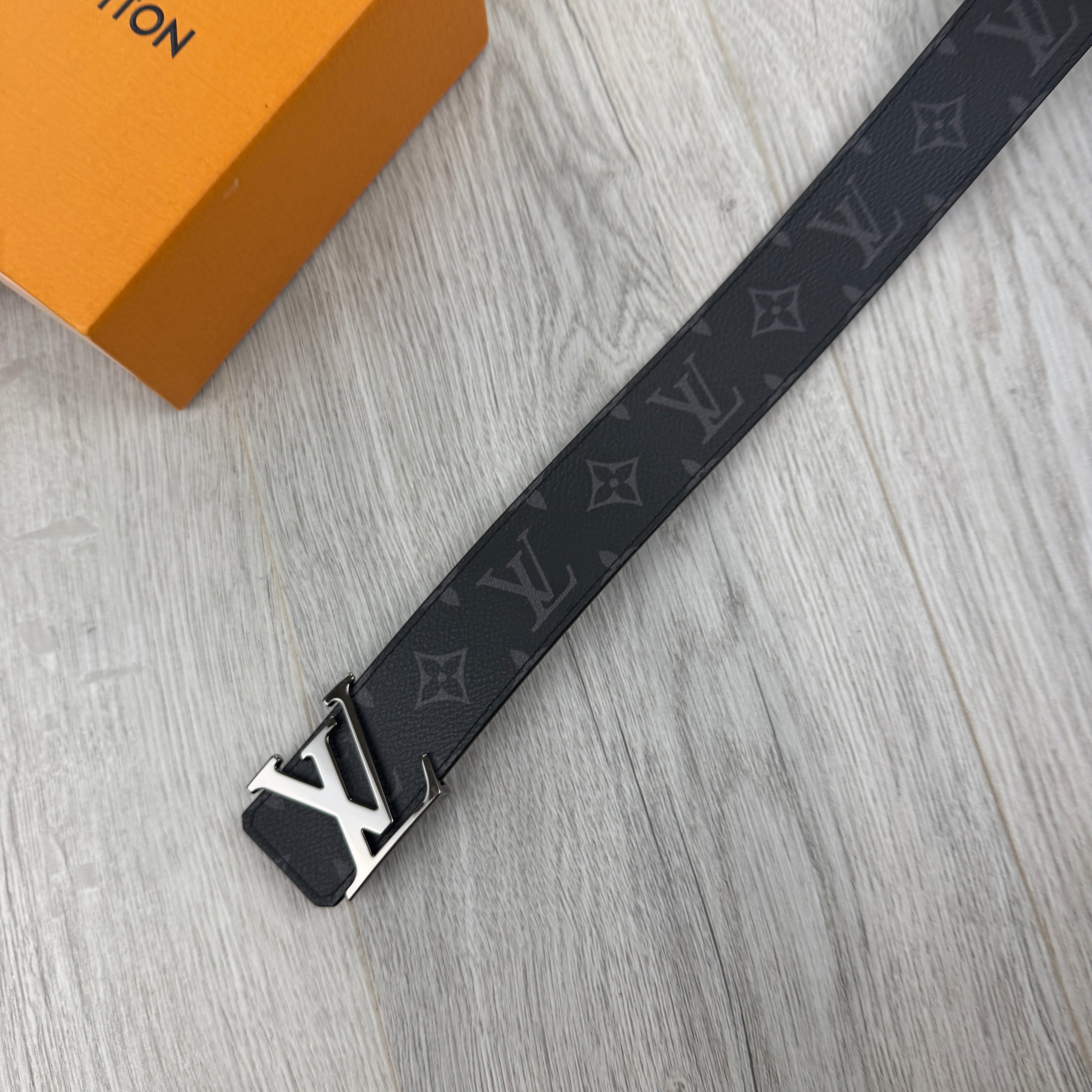 Louis Vuitton Men’s Black Leather Monogram Belt - 110 (34-38)