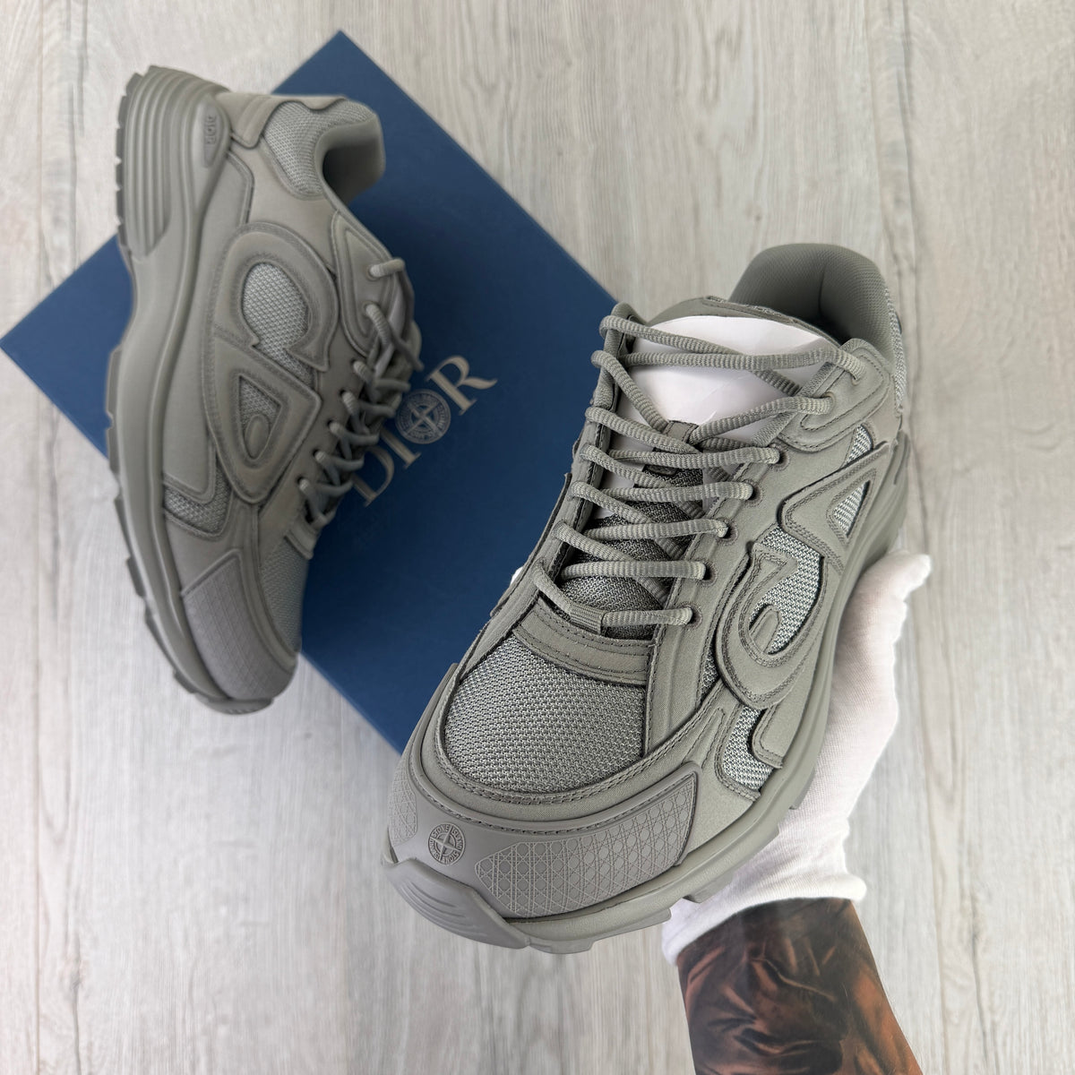 Stone Island x Dior B30 Men’s Grey Trainers - 44 (Uk 10)