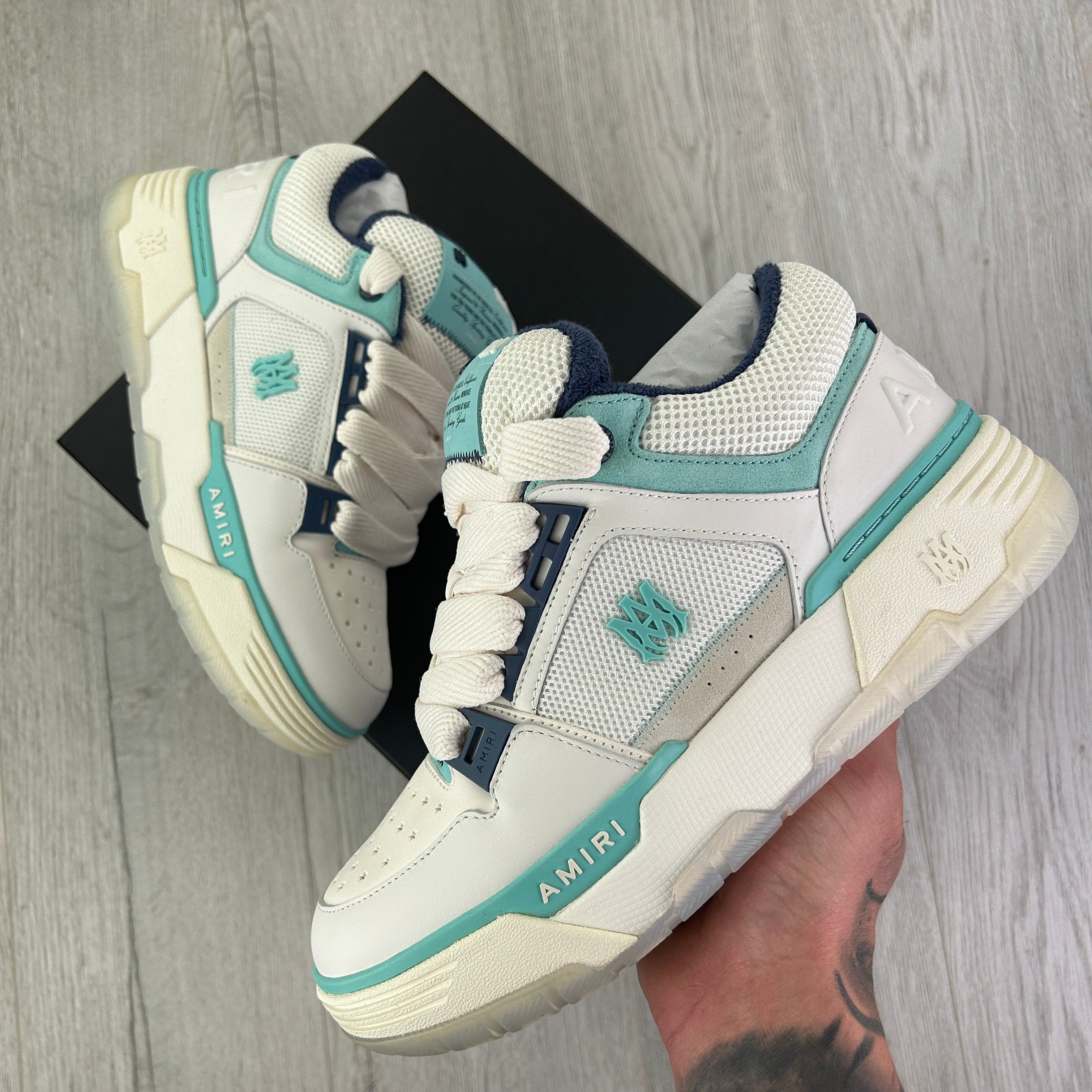 Amiri MA-1 Men’s Turquoise & White Trainers