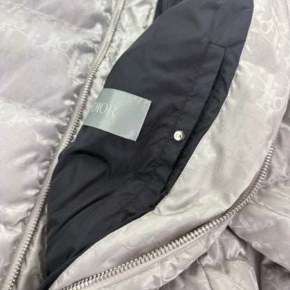 Dior Men’s Silver Oblique Zip-up Down Jacket - 46