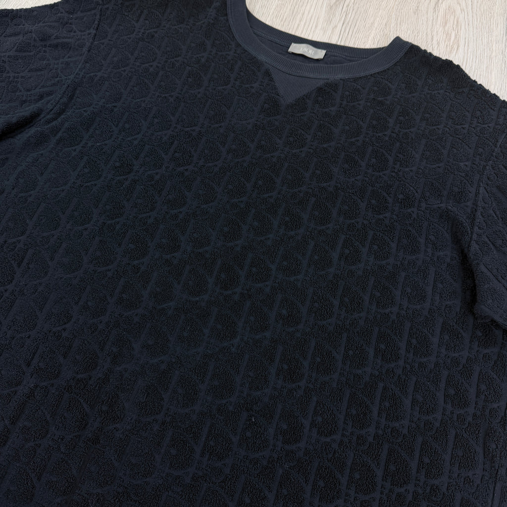 Christian Dior Men’s Navy Towel T-shirt - XL Oversized