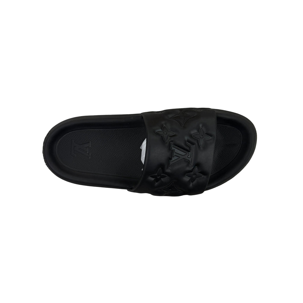 Louis Vuitton Men’s Black Waterfront Mules Sliders - Uk 8 (Fit 8.5/9)