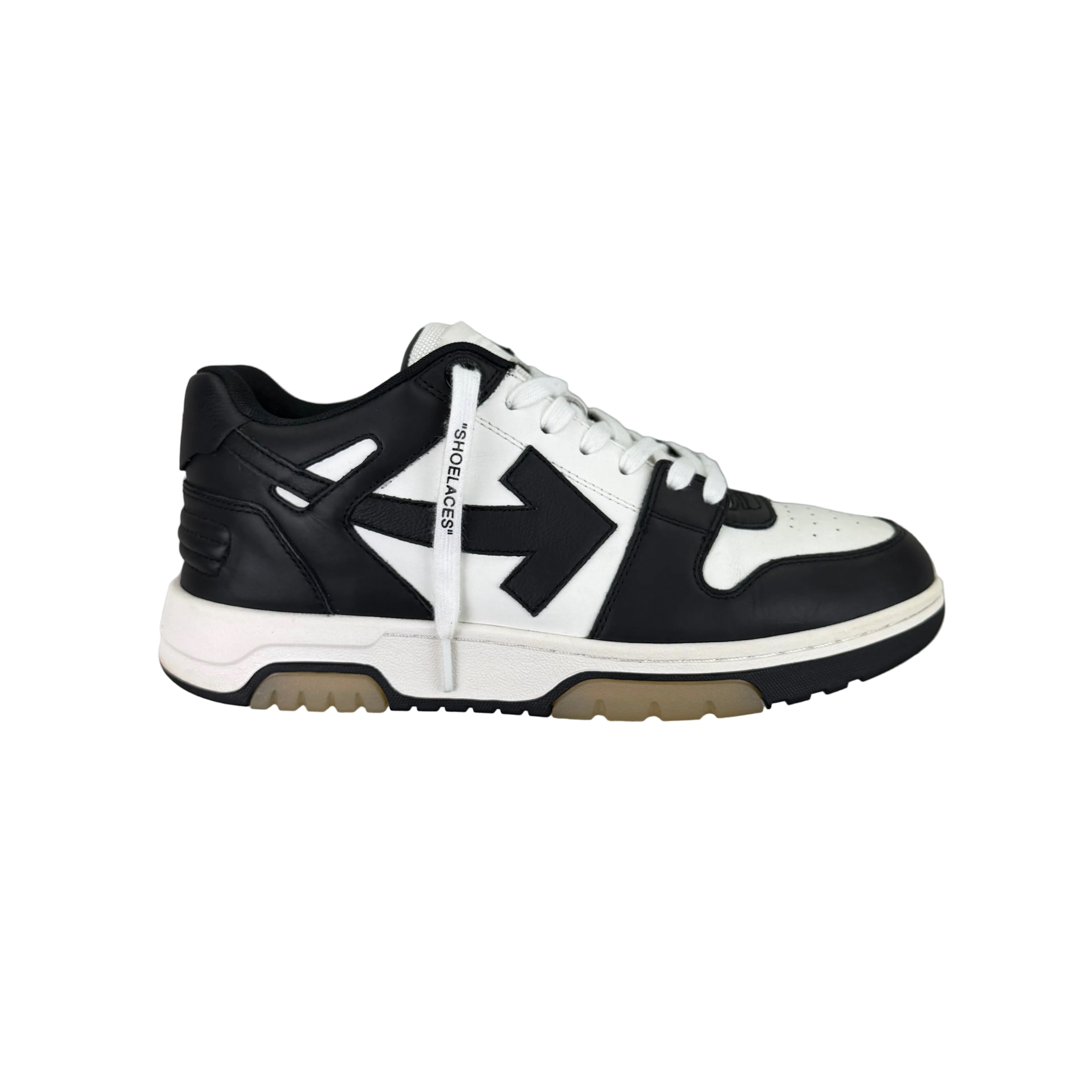Off White Out Of Office Black & White Low Trainers - Uk 7