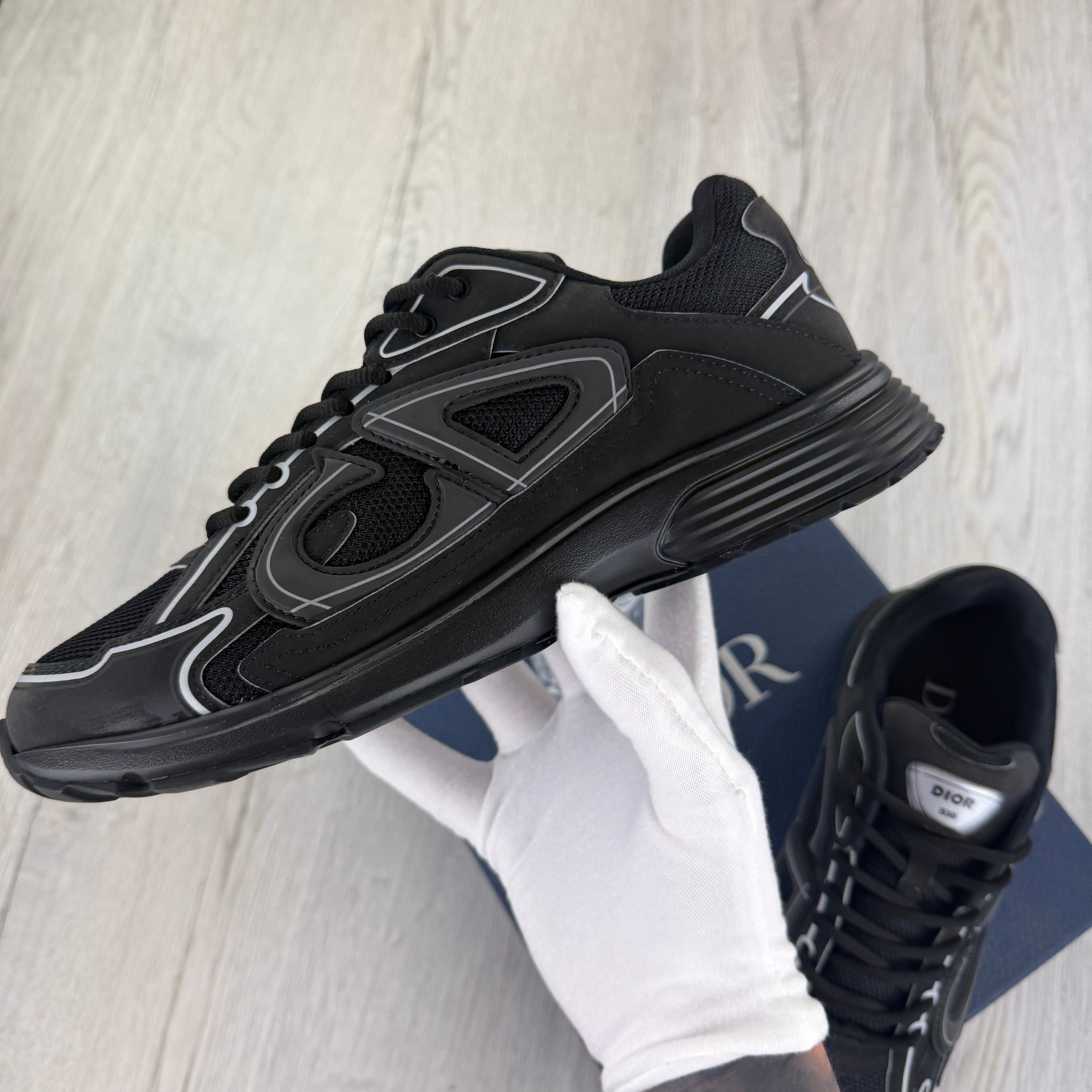 Dior B30 Men’s Triple Black Trainers - 42 (Fit Uk 8)