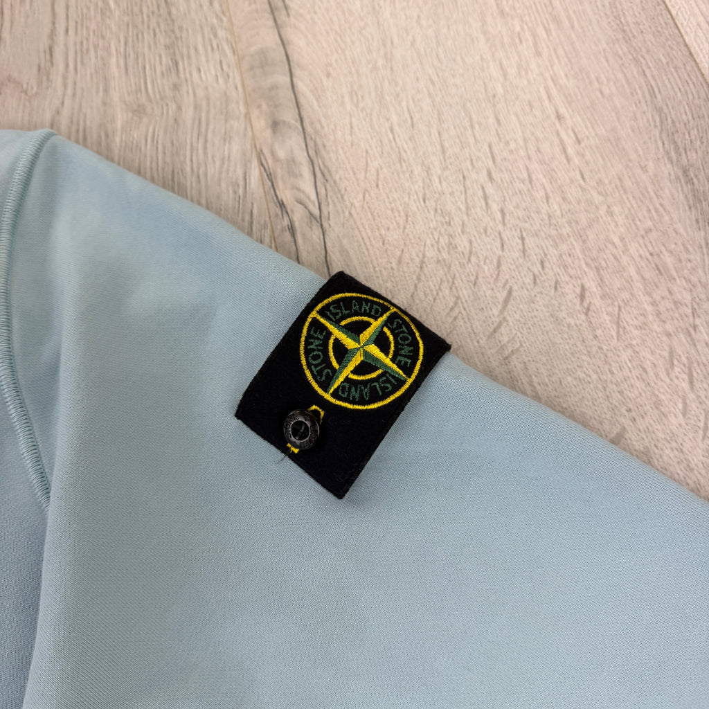 Stone Island Men’s Baby Blue Pullover Hoodie - Large