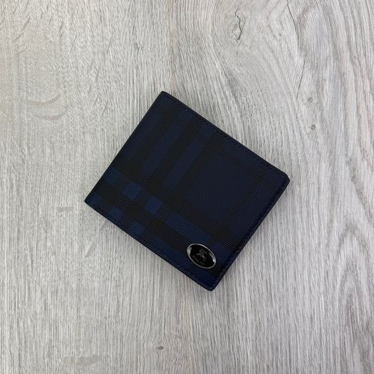 Burberry Men’s Exaggerated Check Bifold Wallet