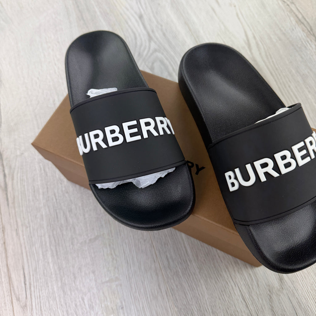 Burberry Logo Men’s Black Sliders