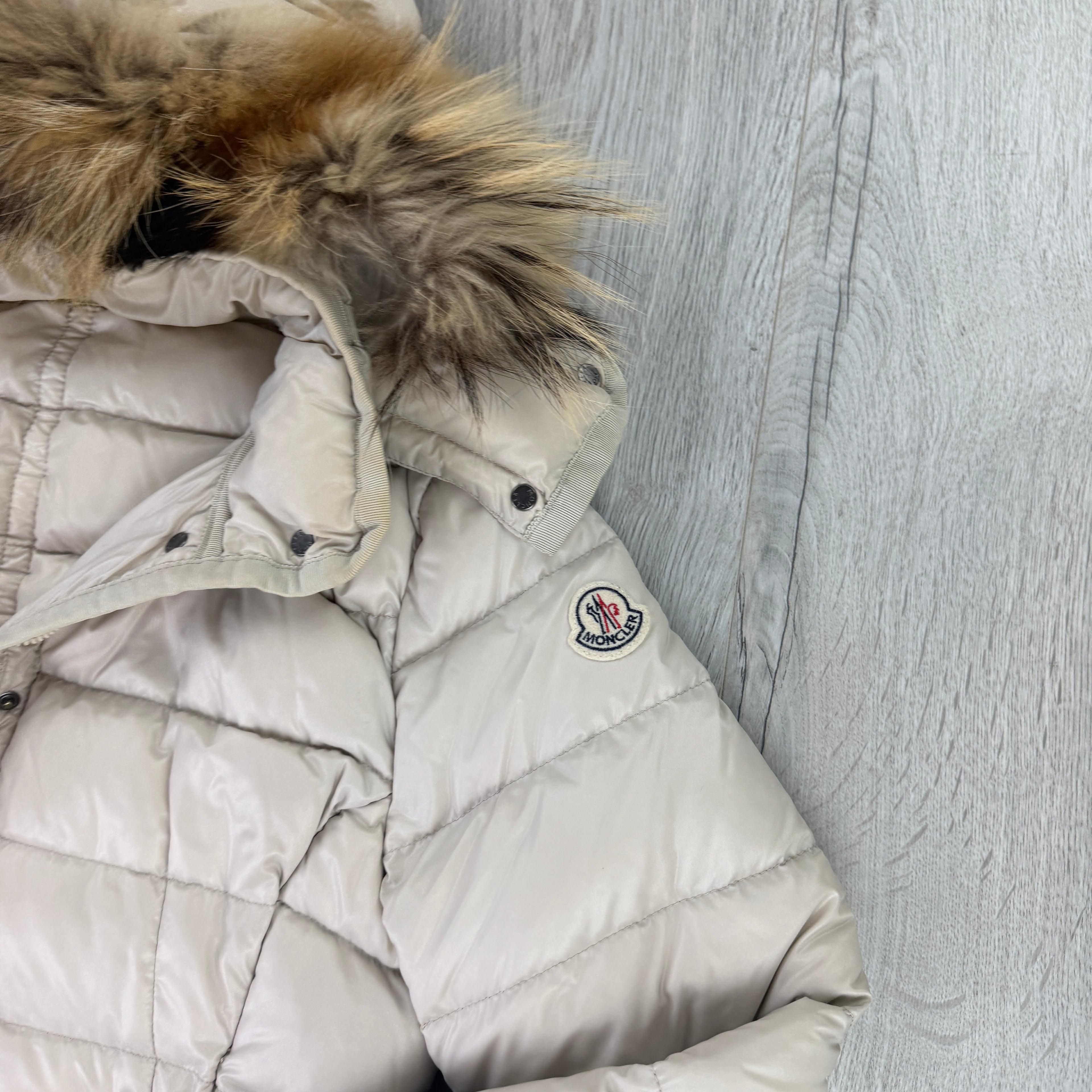 Moncler Women’s Cream / Beige BadyF Down Jacket - Size 3 (Medium)