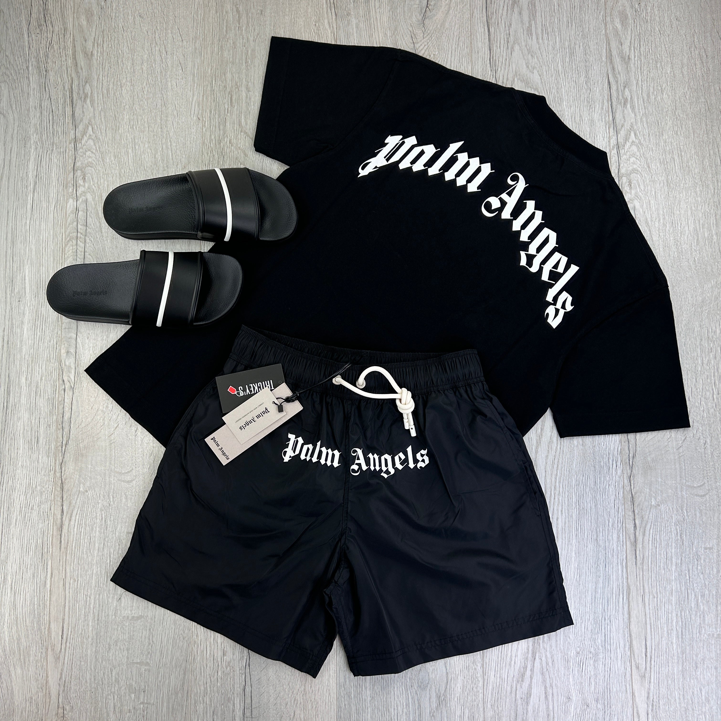 Palm Angels Men’s Black Full Summer Set