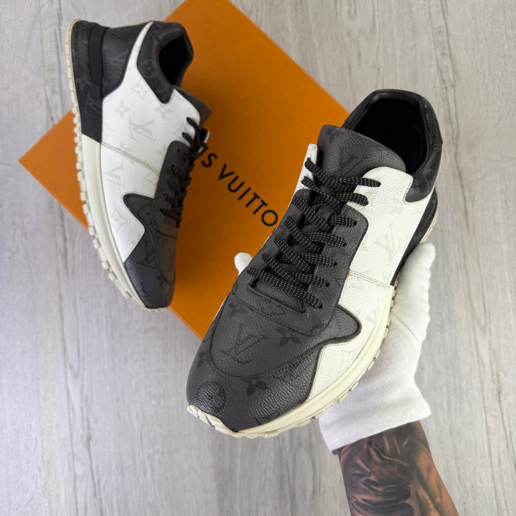 Louis Vuitton Men’s Monogram Black White Grey Run Away Trainers - Uk 9