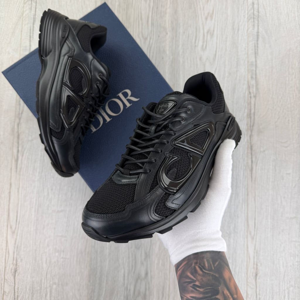 Dior B30 Men’s Triple Black Countdown Trainers - 43 (Fit Uk 9)