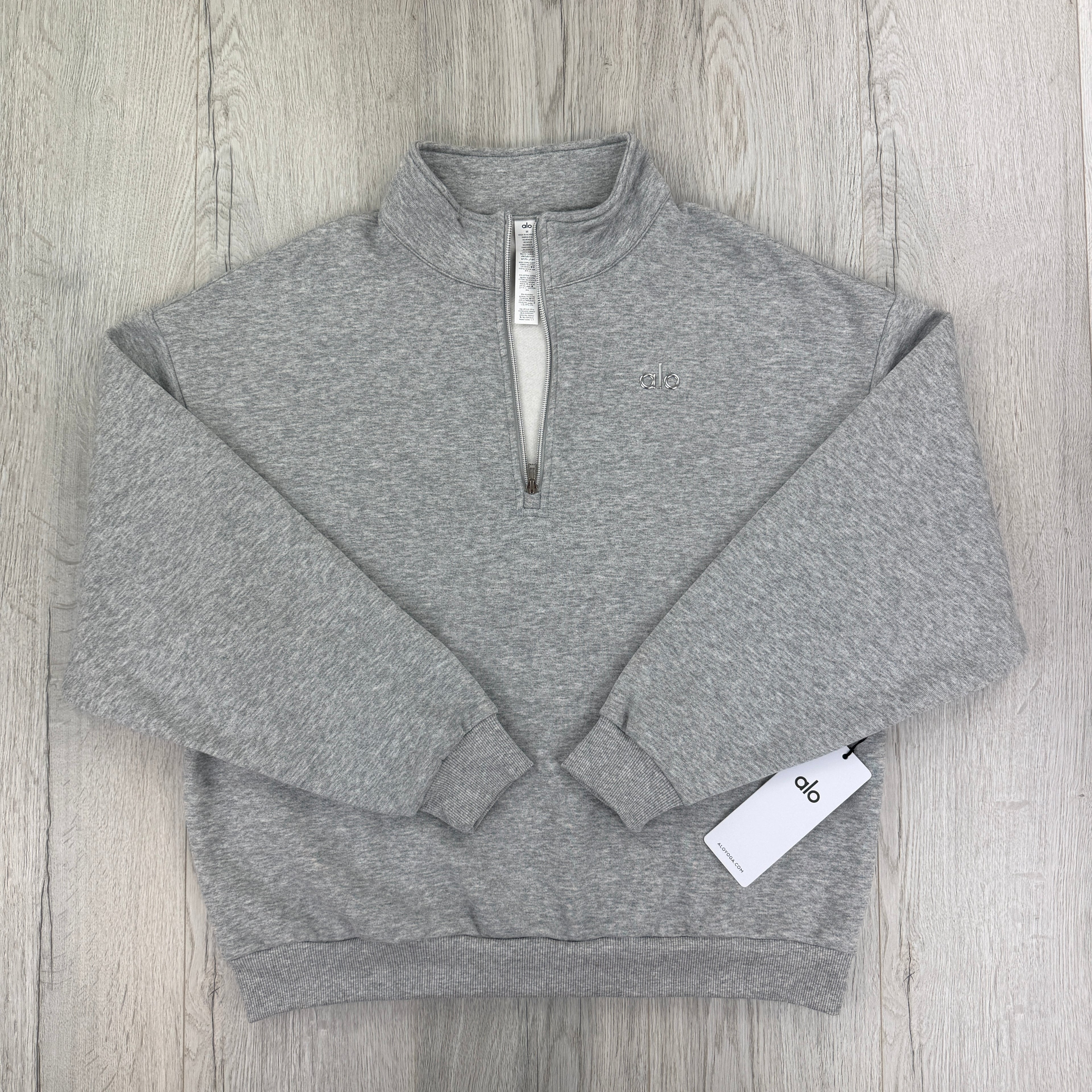 Alo Men’s Grey 1/4 Zip Fleece