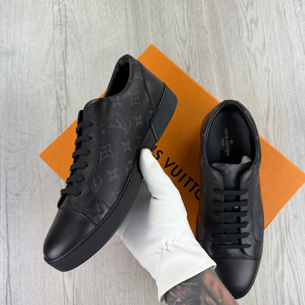 Louis Vuitton Men’s Black Damier Low Trainers - Uk 8 (Fit 8.5)