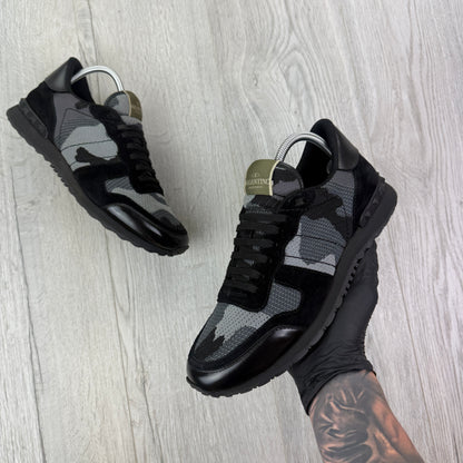 Valentino Men’s Black Camo Mesh Rockrunner
