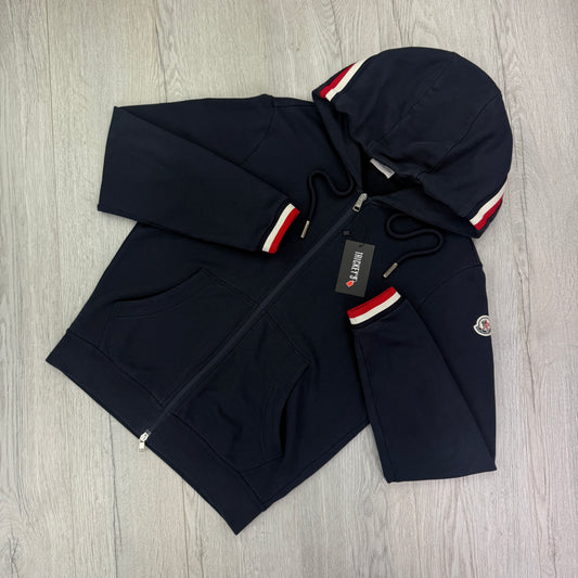 Moncler Men’s Maglia Zip-up Navy Hoodie - Medium