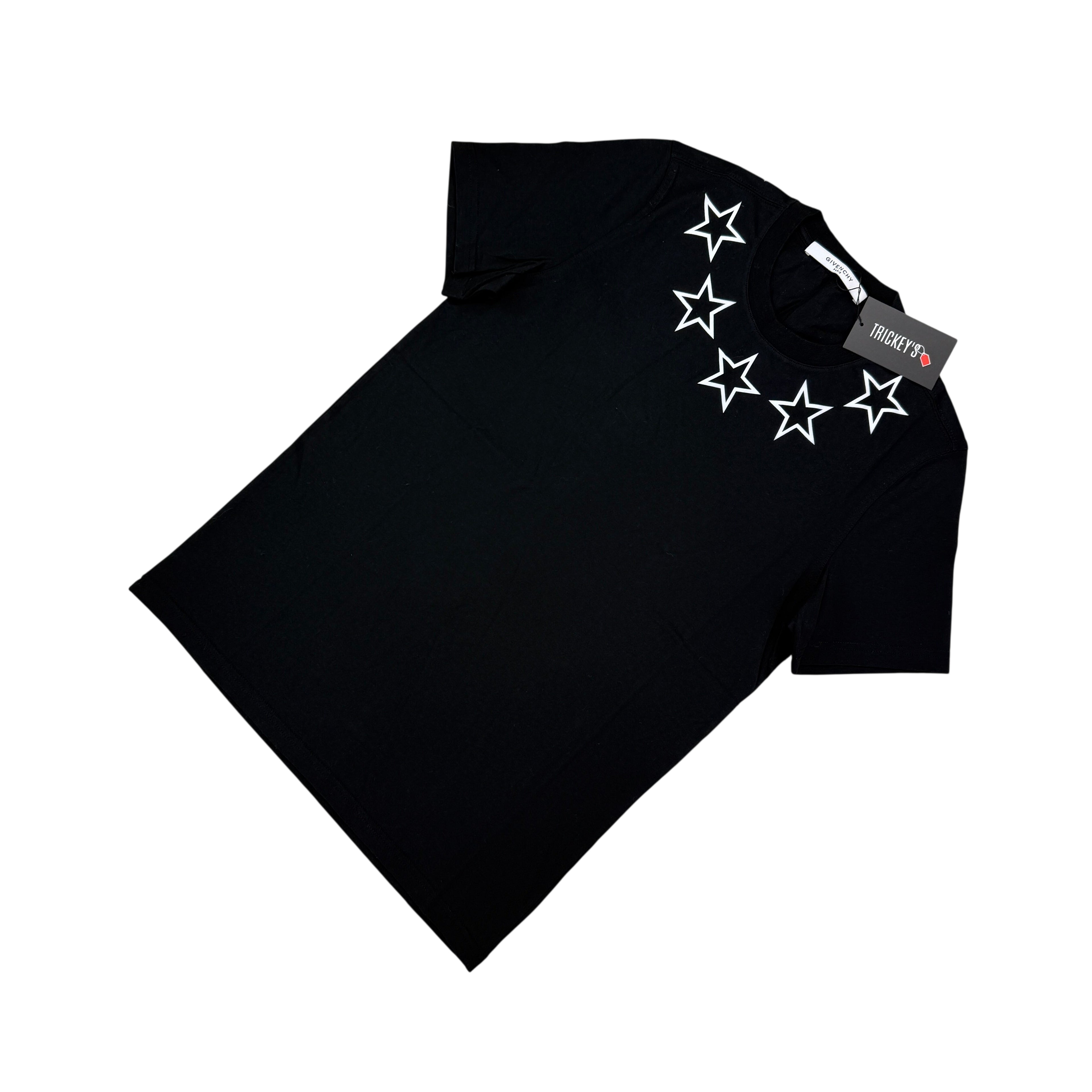 Givenchy Men’s Black Star Collar Slim T-shirt