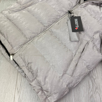 Dior Men’s Silver Oblique Zip-up Down Jacket - 46