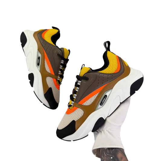Dior B22 Men’s Olive & Orange Runners - 42 (Uk 7.5)