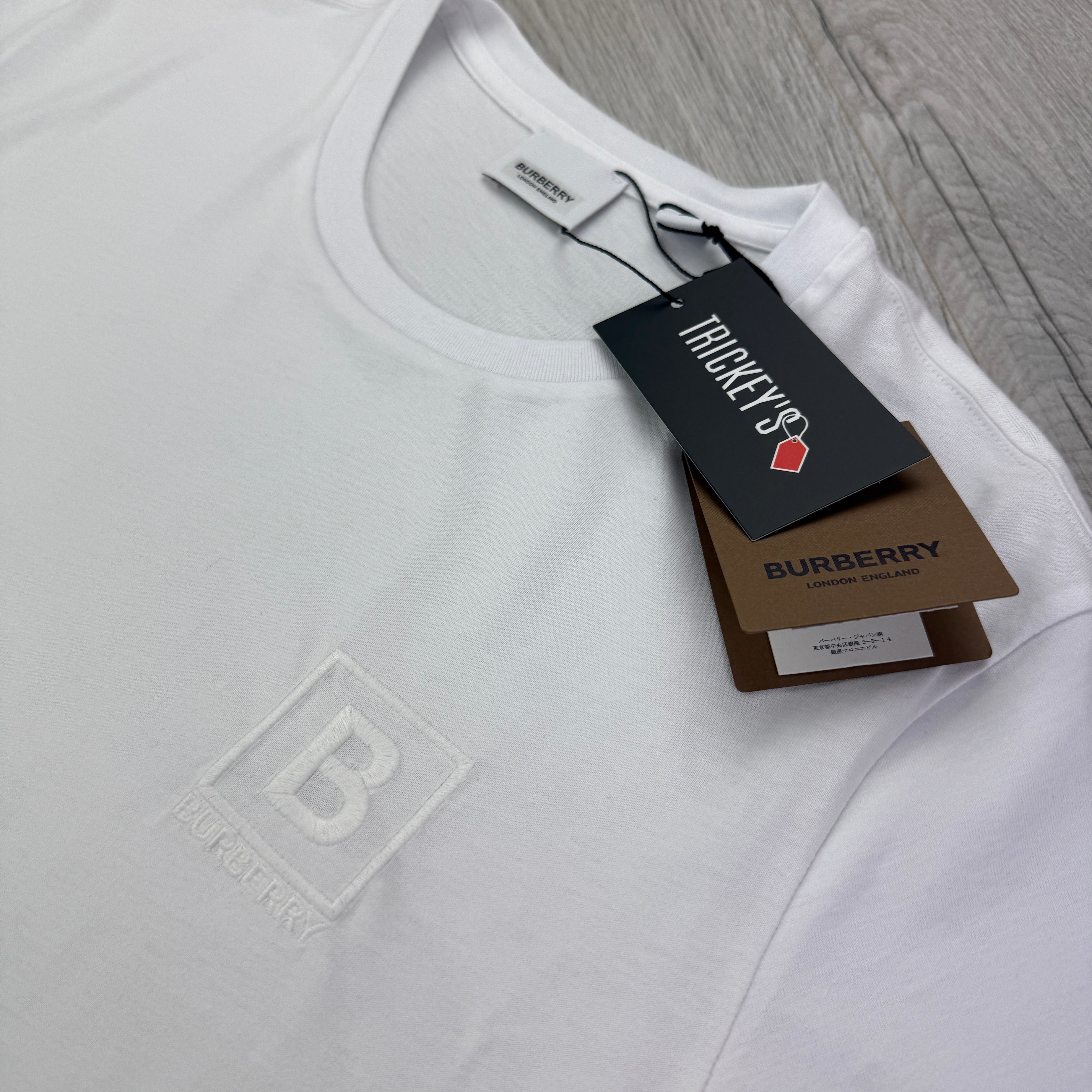 Burberry Men’s Embroidered B Logo T-shirt - XL