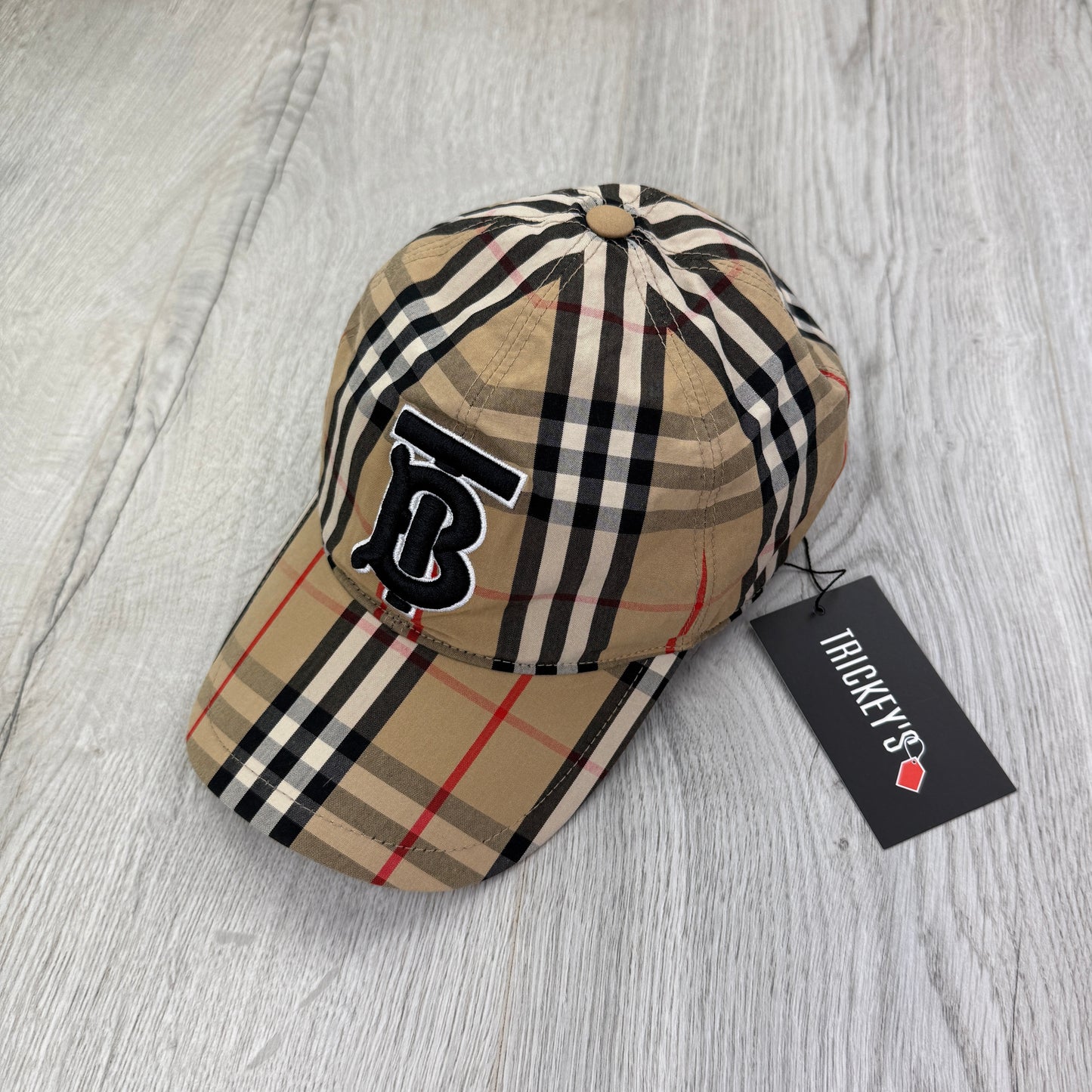 Burberry Men’s Beige BT Logo Baseball Cap - Large