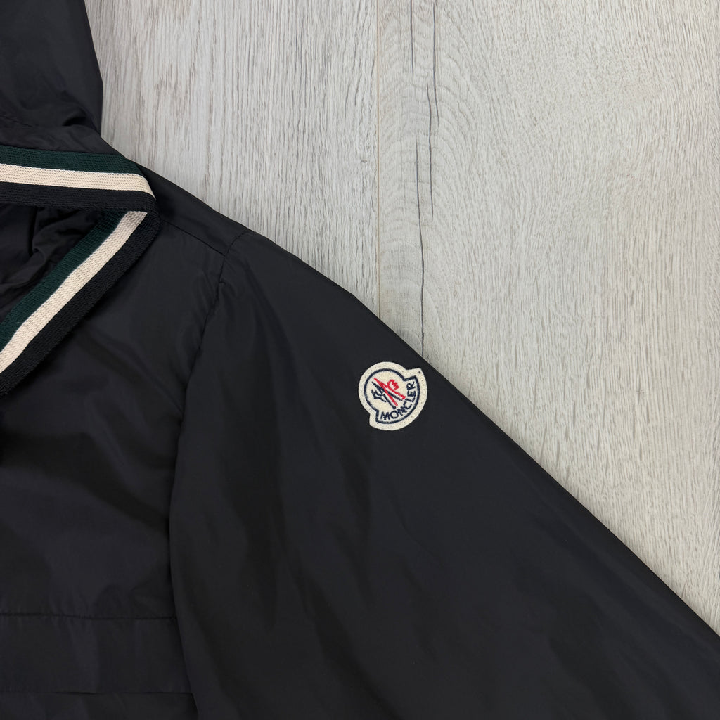 Moncler Men’s Black Windbreaker Jacket - Size 6 (Fit L/XL)